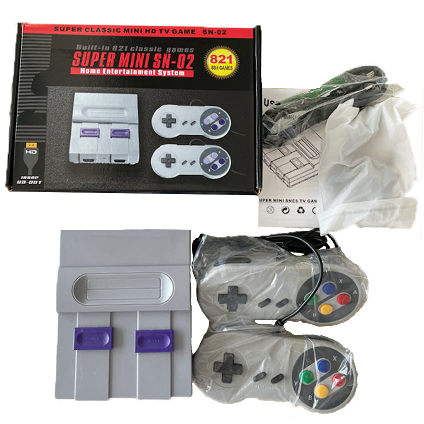 Mini SNES type TV game consoles - HD - TF cards - built-in 821 classic games