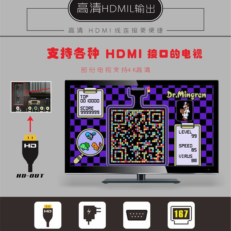 Mini SNES type TV game consoles - HD - TF cards - built-in 821 classic games